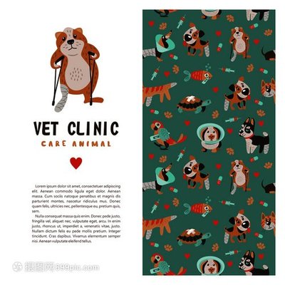 "卡通动物医院图片